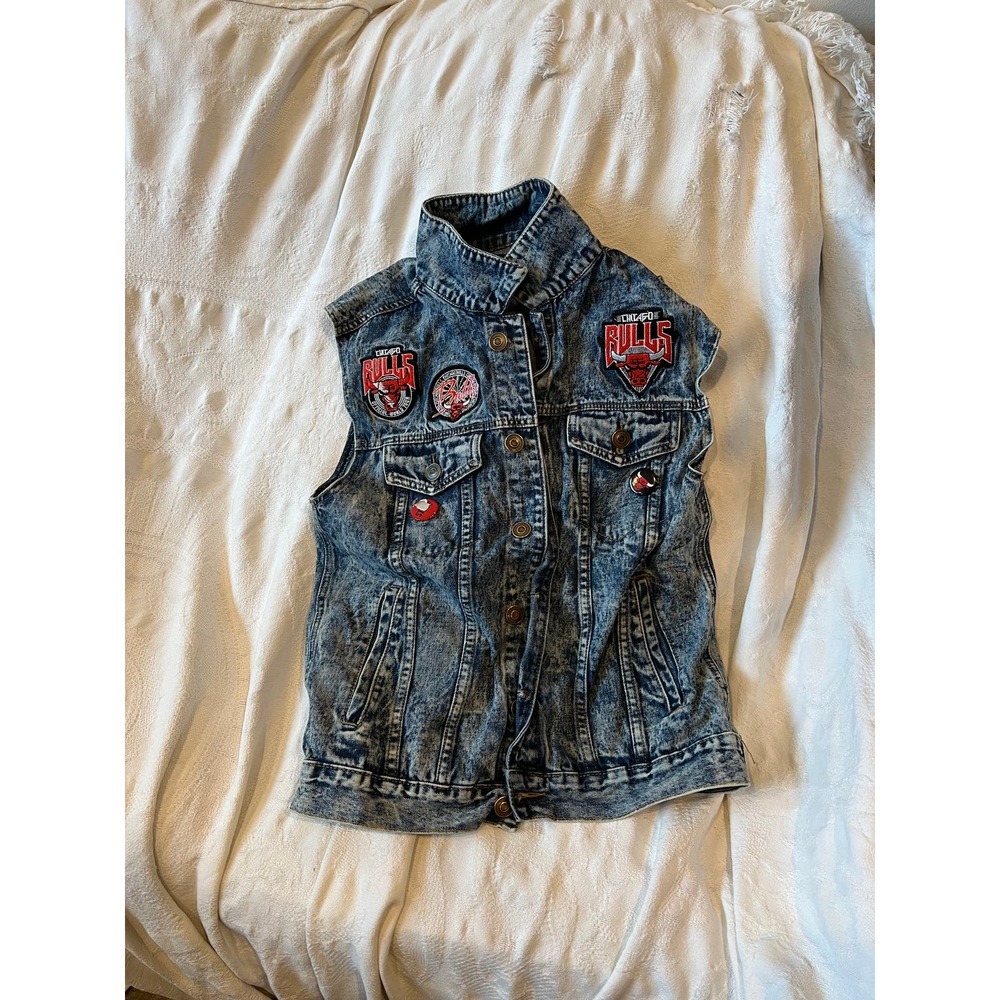 NBA Chicago Bulls World Tour Jean Vest Mens L